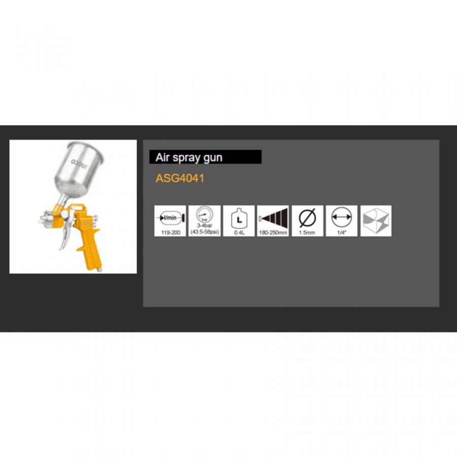 INGCO Professional Air Spray Paint Gun-Automotive Compressor